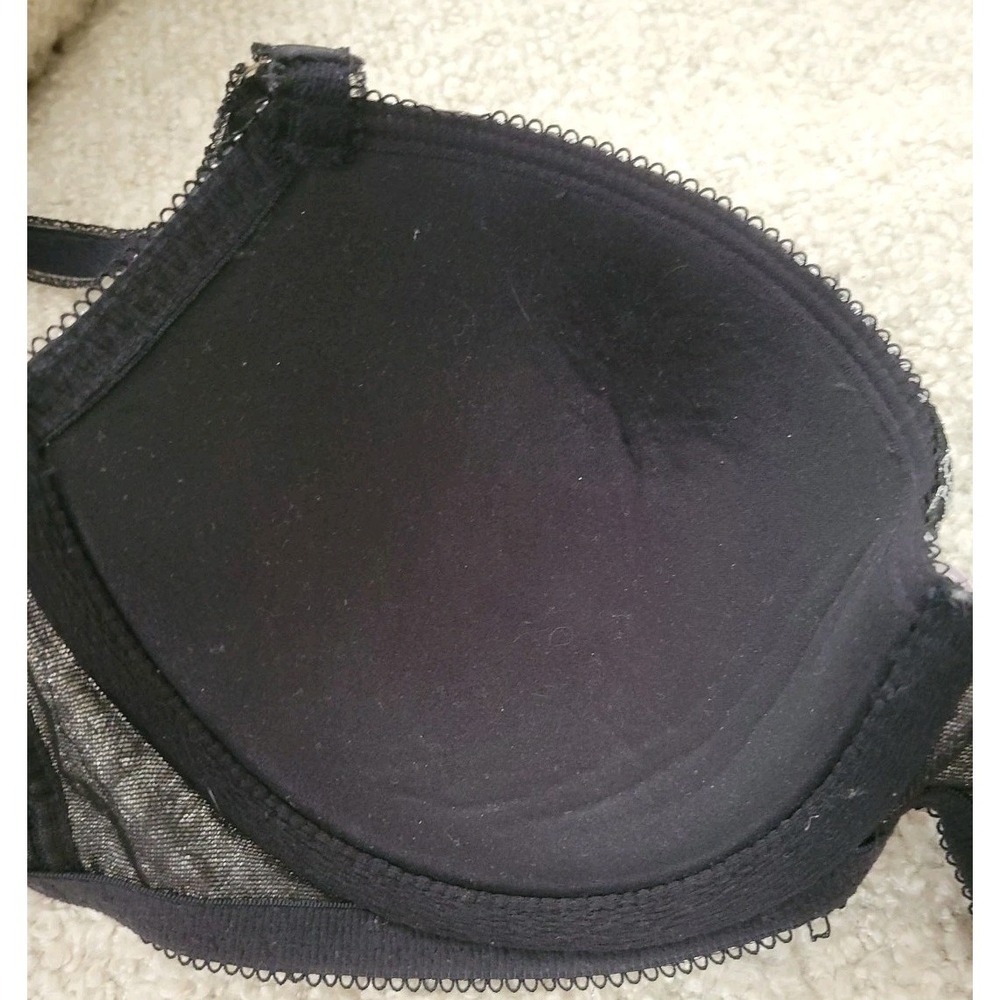 Victoria's Secret Dream Angels Bra 34D Black Silver Sparkle Wired Pretty EUC - Picture 8 of 16